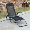 Outsunny Foldable Patio Lounge Chair Black