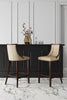 Fifth Avenue Traditional Wood Upholstered Barstool in Cream - Set of 2 | Tabouret de bar traditionnel en bois avec assise rembourree creme Fifth Avenue - Lot de 2