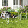 Pawhut 39"L Dog Agility Training Equipment for Large Medium Small Dog, 6 PCS Adjustable Height Hurdles for Agility Training, Obstacle Course Starter Kit, 6KG Net Wight, White