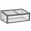 Outsunny 39" X 26" X 16" Wooden Cold Frame Polycarbonate Planter Box, Grey|Outsunny Jardiniere En Polycarbonate En Bois 39" X 26" X 16", Gris