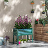 Outsunny Raised Garden Bed W/ Legs Galvanized Elevated Planter Box Green|Outsunny Lit De Jardin Sureleve , Jardiniere Surelevee Galvanisee, Vert