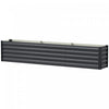 Outsunny 8x1.3x1.5ft Galvanized Raised Garden Bed, Open Bottom, Dark Grey