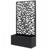 Outsunny Raised Garden Bed with Privacy Panel, Metal Planter Box