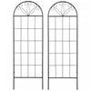 Outsunny Metal Garden Trellis Pack Of 2 For Climbing Plants, Black|Outsunny Lot De 2 Treillis De Jardin En Metal Pour Plantes Grimpantes, Noir