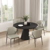 Kirsten Modern Vegan Leather Metal Dining Chair in Light Gray - Set of 4 | Chaise de salle a manger moderne en cuir vegetalien et metal Kirsten, gris clair - Lot de 4