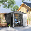 Outsunny 8' X 6' Outdoor Storage Shed, Metal Tool Shed, Dark Grey