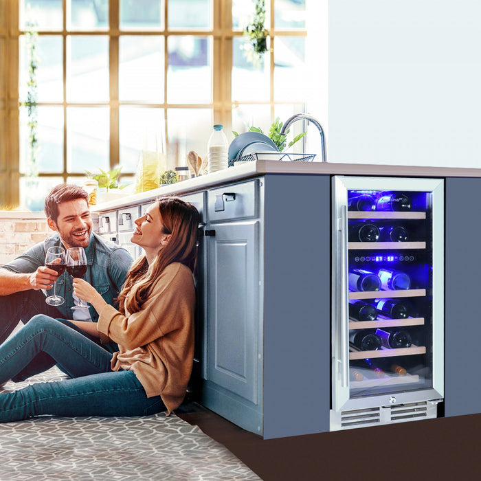 Koolatron 28 Bottle Built-In Compressor Wine Cellar Stainless Steel