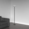 Dainolite LED Torchier Floor Lamp Sandy Black Finish|Lampe à pied torchère de Dainolite avec fini noir sablé et ampoule à DEL