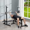 Soozier Multi-function Barbell Squat Rack Stand, Heavy-duty Strength Training Dumbbell Rack, Height |Soozier Support De Support De Squat Pour Halteres Multifonctions, Support D'halteres De Musculation