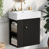 Rachel 21.6" Floating Bathroom Vanity With Ceramic Basin, Soft-close Door, And Left Side Storage | Rachel Meuble-lavabo Flottant De Salle De Bain 21,6" Avec Vasque En Ceramique, Porte A Fermeture Douce Et Rangement Cote Gauche