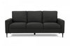 Upholstered Sofa, 75"L, Metal Legs, Black Fabric, Contemporary, Modern Sofa | Sofa Rembourre, 75"L, Pieds En Metal, Tissu Noir, Contemporain, Moderne