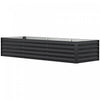 Outsunny 8x2.6x1.5ft Galvanized Raised Garden Bed, Open Bottom, Dark Grey