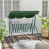 Outsunny 3-seat Patio Swing, Outdoor Swing With Adjustable Canopy|Outsunny Balancoire De Patio A 3 Places, Balancoire Avec Auvent Reglable