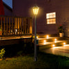 Outsunny 77" Solar Lamp Post Light, Aluminum Outdoor Street Lamp, Black|Outsunny Lampe Solaire De 77", Lampadaire D'exterieur En Aluminium Etanche