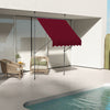 Outsunny 6.5' X 4' Retractable Awning, Freestanding & Non-screw, Wine Red|Outsunny Auvent Retractable 6.5' X 4', Autoportant Et Sans Vis, Rouge Vin