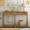 Phyllis Solid Wood Console Table With Drawers And Bottom Shelf - Old Pine | Table Console Phyllis En Bois Massif Avec Tiroirs Et Etagere Inferieure - Pin Ancien