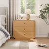 Sophia Modern Nightstand with Storage and Drawer,Natural | Sophia Table de Nuit Moderne avec Rangement et Tiroir, Naturel