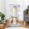 Pawhut 36"h Large Cat Scratching Post For Indoor Cats, Bold Cat Tree Multi-level Kitty Tower With Si|Pawhut Arbre A Chat 36" Tour Pour Chat A Plusieurs Niveaux Avec Grattoir En Sisal, Lit Pour Chat, Co