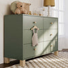 Storkcraft California 6 Drawer Dresser - Olive/Driftwood