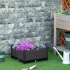 Outsunny Plastic Garden Raised Bed, Elevated Planter Box, Flower Vegetables Planting Container With |Outsunny Jardiniere Sur Pieds Carre Potager Insert D'irrigation Inclus Plastique Brun