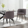 Kaya Modern Wood Velvet Dining Chair in Gray - Set of 2 | Chaise de salle a manger moderne en bois et velours Kaya gris - Lot de 2