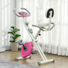 Soozier Foldable Exercise Bike W/ 8 Level Quiet Magnetic Resistance, Pink|Soozier Velo D'exercice Pliable W/8 Resistance De Niveau, Rose