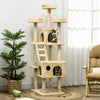 Pawhut 71inch Cat Tree, Cat Tower With Scratching Post, Cat Houses, Toys, Beige|Pawhut 71 Pouces A Gratter Arbre A Chat Kitty Condo Centre D'activites De Jeu A Plusieurs Niveaux Av