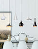 Dainolite Helsinki 1 Light Pendant Cone Matte Black Finish gold Pebbled Interior Lamp|Luminaire suspendu Helsinki de Dainolite en forme de cône, avec intérieur à motif de galets dorés, fini noir mat et 1 ampoule