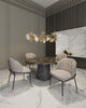 Flor Modern Metal Twill Weave Dining Chair in Wheat - Set of 2 | Chaise de salle a manger Flor en metal moderne a tissage serge, couleur ble - Lot de 2