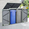 Outsunny 5ft X 3ft Outdoor Garbage Bin Storage Shed, Metal Garbage Shed|Outsunny Hangar De Stockage De Poubelle, Hangar A Dechets En Metal