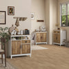 HOMCOM Storage Cabinet, Sideboard with Double Doors Dark Oak