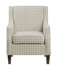 Beagle Accent Chair, Khaki Pattern Fabric 