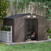 Outsunny 9.1'x 6.4' X 6.3' Garden Storage Shed W/ Steel Foundation Kit