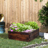 Outsunny Raised Garden Bed Elevated Wooden Planter Box For Backyard, Patio To Grow Vegetables, Herbs|Outsunny Carre Potager De Jardin Jardiniere Parterre De Fleurs Legumes Fruits Bois De Sapin Carbonis
