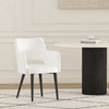 Tremont Modern Metal Vegan Leather Armchair in White | Fauteuil moderne Tremont en metal et cuir vegetalien blanc