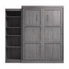 Bestar Pur Queen Murphy Bed with Shelving Unit 90-Inch Wall Bed|Grand lit escamotable mural Pur de Bestar de 90 po avec tablettes