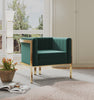 Paramount Modern Velvet Lounge Chair in Forest Green - Set of 2 | Fauteuil lounge moderne en velours Paramount vert foret - Lot de 2