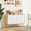 HOMCOM 47" Sideboard, Buffet Cabinet with Adjustable Shelves, Natural
