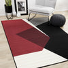Forte Red Black White Geometric Area Rug - 5'3" x 7'5"|Carpette Forte rouge, noire et blanche à motif géométrique - 5 pi 3 po x 7 pi 5 po