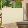 Outsunny 118" X 63" Retractable Side Awning Patio Outdoor Folding Privacy Screen With Resistance To |Outsunny Ecran De Confidentialite Pliant Pour Auvent Lateral 118 X 63 Creme