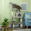 Pawhut Tall Cat Tree For Indoor Cats, 57" Multi-level Cat Tower With Hammock, Cat Bed, Cat Condo Wit|Pawhut Grand Arbre A Chat, Tour A Plusieurs Niveaux De 57" Avec Hamac, Lit Pour Chat, Niche Pour Cha