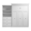 Bestar Versatile Queen Murphy Bed and Closet Organizer with Drawers (103 W) - White|Grand lit escamotable Versatile de Bestar de 103 po (L) avec organisateur de garde-robe et tiroirs - blanc