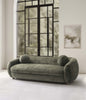 Tribeca Mid-Century Modern 86" Chenille Sofa in Olive Green | Canape Tribeca style mid-century 218 cm en chenille vert olive