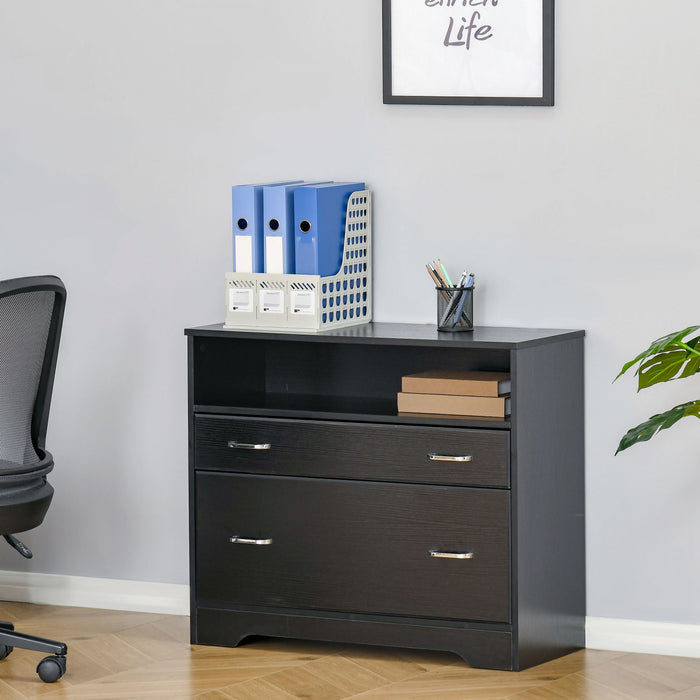 Vinsetto 2 Drawers File Cabinet With Hanging Rail