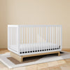 Storkcraft Santorini 5-In-1 Convertible Crib - White/Driftwood