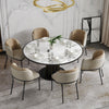 Olivia Set of 6 Modern Dining Chair with Slanted Legs and Adjustable Feet,Beige | Olivia Ensemble de 6 chaises de salle a manger modernes avec pieds inclines et pieds reglables, beige