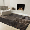 Maverick Beige Brown Black Striped Design Rug, 7'10" x 10'6" Indoor Area Rug | Tapis Maverick beige, brun et noir a rayures, 7'10" x 10'6"