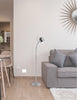 Dainolite LED Floor Lamp 5w Satin Chrome Finish|Lampe à pied de Dainolite avec fini chromé satiné et ampoule à DEL de 5 W