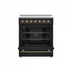 Forno Paolo 30" Black Electric Range, 4.38 CU.FT. - FFSEL6011-30BLK | Cuisiniere electrique noire Paolo 30 po, 4,38 pi³ - FFSEL6011-30WHT