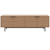 Nordika Hamilton 70" TV Stand with 4 Storage Cabinets - Light Walnut | Meuble pour téléviseur Hamilton de Nordika de 70 po avec 4 armoires de rangement - noyer clair